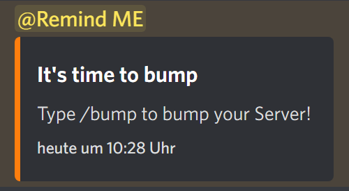 Discord Server Bump Remind